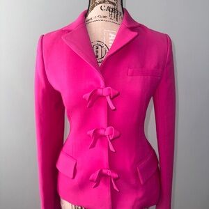 Valentino Fuchsia Blazer with Bow Details